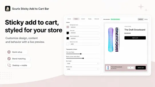 Scurix: Sticky Add To Cart Bar screenshot