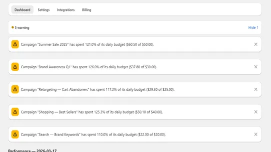 Marketing Pulse ‑ ROAS Tracker screenshot