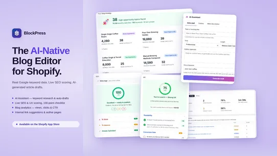 BlockPress: AI SEO Blog Editor screenshot