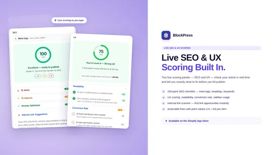 BlockPress: AI SEO Blog Editor screenshot