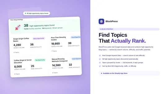 BlockPress: AI SEO Blog Editor screenshot