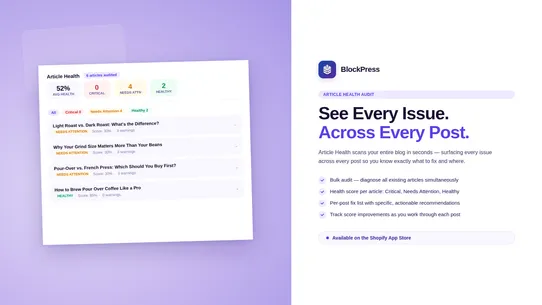 BlockPress: AI SEO Blog Editor screenshot