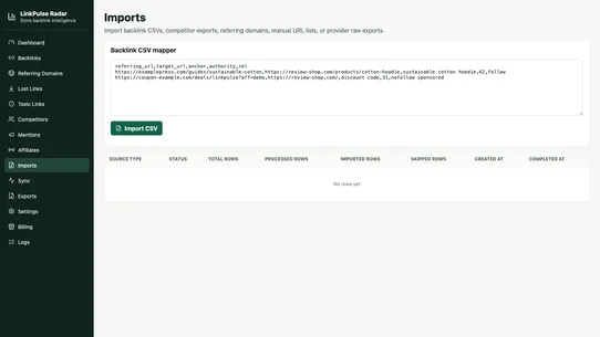 LinkPulse Radar screenshot
