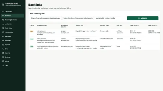 LinkPulse Radar screenshot