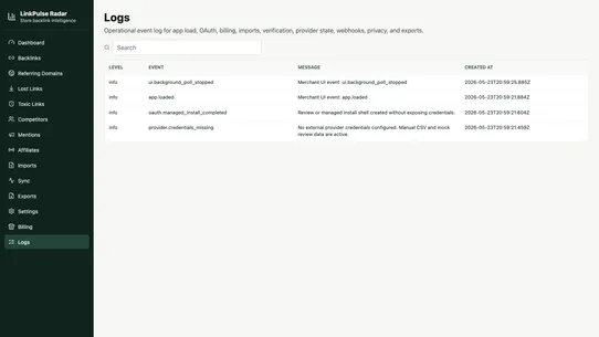 LinkPulse Radar screenshot