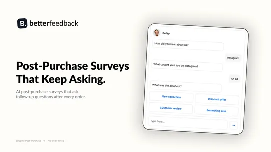 BetterFeedback AI Surveys screenshot
