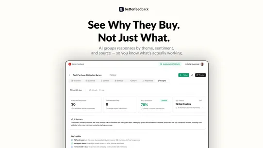 BetterFeedback AI Surveys screenshot