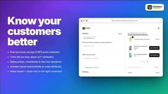 Checkout Extensions screenshot