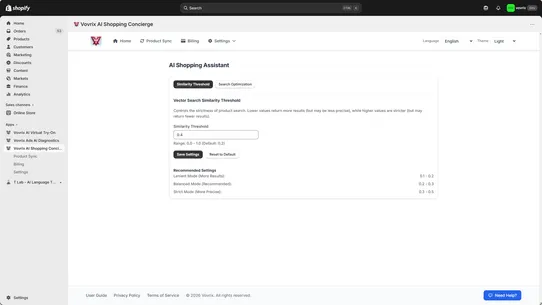 Vovrix AI Shopping Concierge screenshot