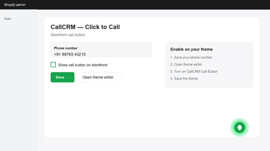 CallCRM Click to Call screenshot