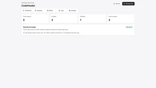 CodeHeader screenshot