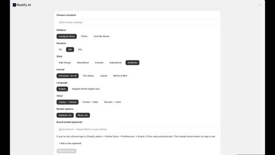 Reelify AI screenshot