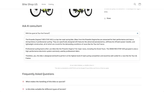 Ask AI consultant screenshot
