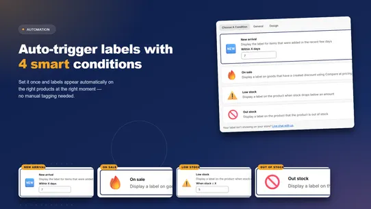 Nexora Product Labels screenshot
