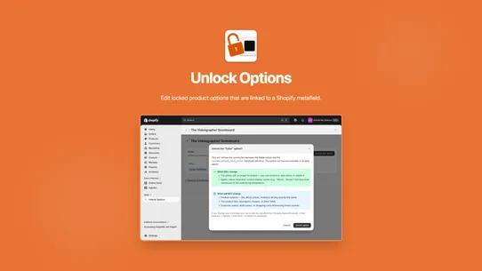 Unlock Options screenshot