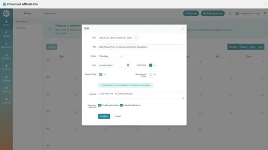 Influencer Affiliate Pro screenshot