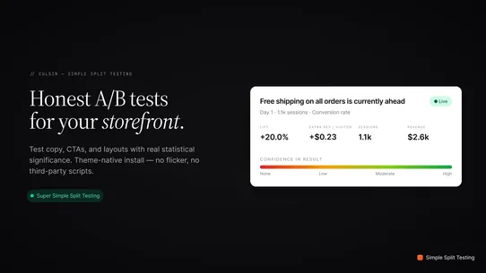 Culsin ‑ Simple Split Testing screenshot