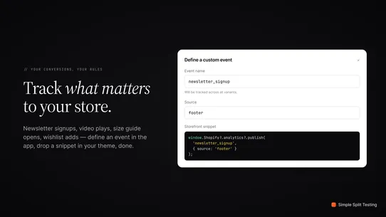Culsin ‑ Simple Split Testing screenshot