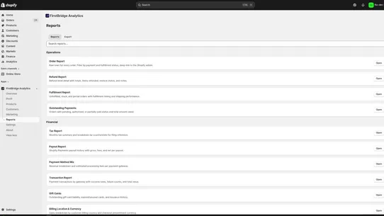 FirstBridge Analytics screenshot