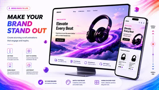 Motion hero ‑ Scroll Animation screenshot