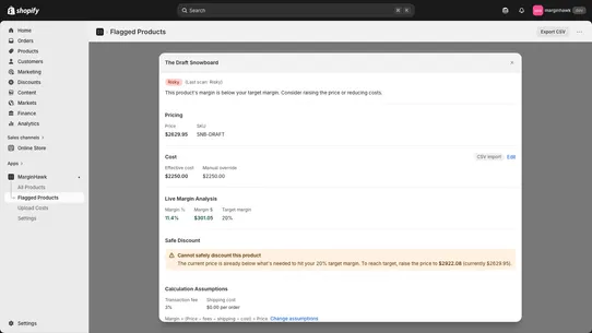 MarginHawk screenshot