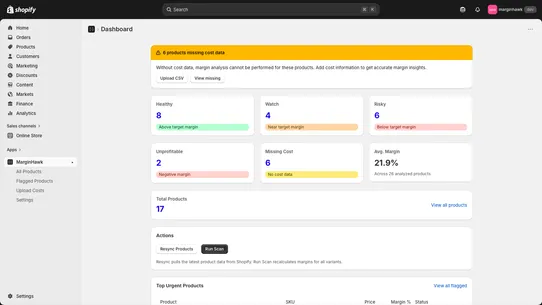 MarginHawk screenshot