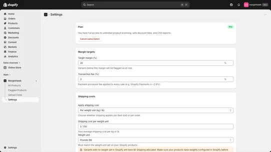 MarginHawk screenshot