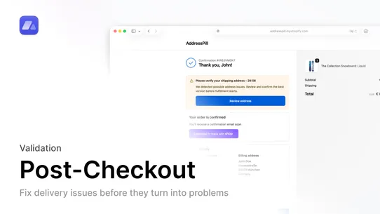 AddressPill: Address Validator screenshot