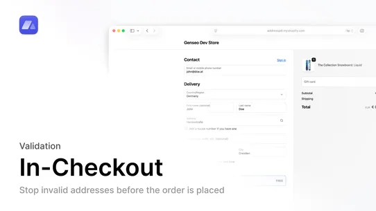 AddressPill: Address Validator screenshot
