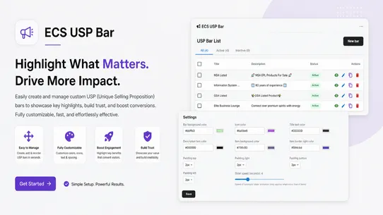 ECS USP Bar screenshot