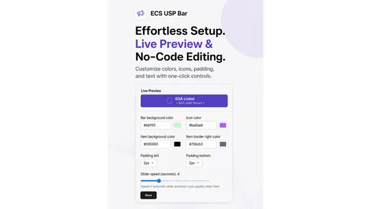 ECS USP Bar screenshot
