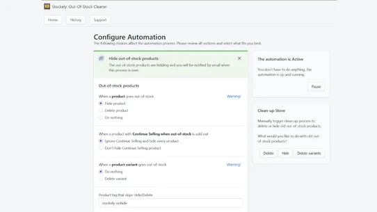 Stoclean: Out‑Of‑Stock Cleaner screenshot