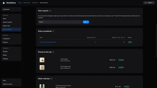 VeryQuery ‑ Search &amp; Insights screenshot