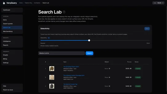 VeryQuery ‑ Search &amp; Insights screenshot
