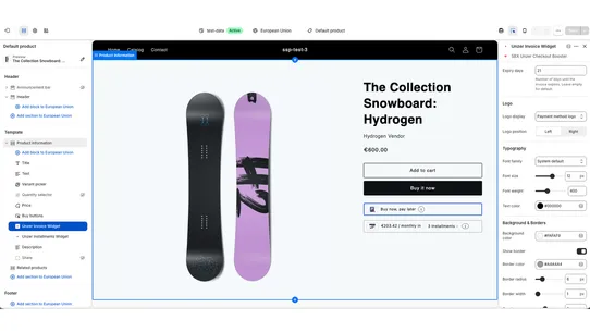 Unzer Checkout Booster screenshot