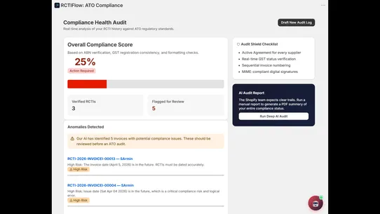 RCTIFlow: AI RCTI &amp; Compliance screenshot