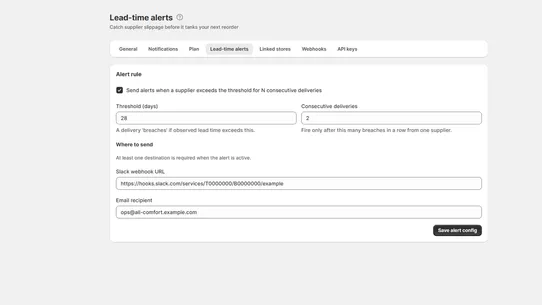 Vendor Comfort screenshot