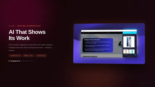 ShopSprint AI Search screenshot