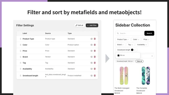 UR:Product Filter, Search＆Sort screenshot