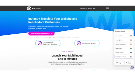 Web Linguist ‑ AI Translation screenshot