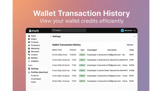 Profitize Merchant screenshot