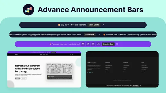 Advance Announcement Bar screenshot
