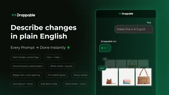 Droppable ‑ AI Theme Editor screenshot