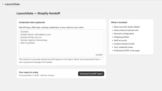 LaunchGate screenshot
