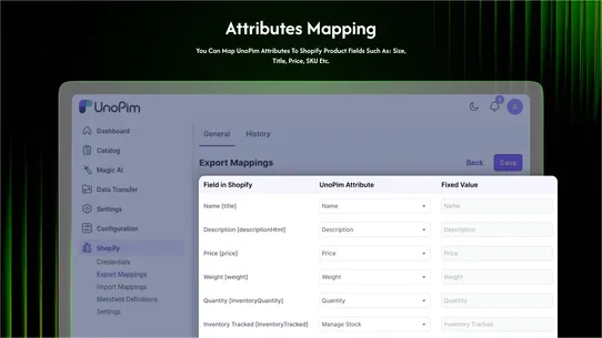 UnoPim:PIM Connector By Webkul screenshot