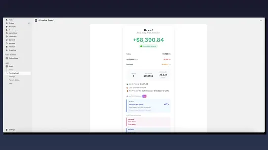 Breef screenshot