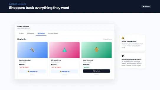 Wantify screenshot