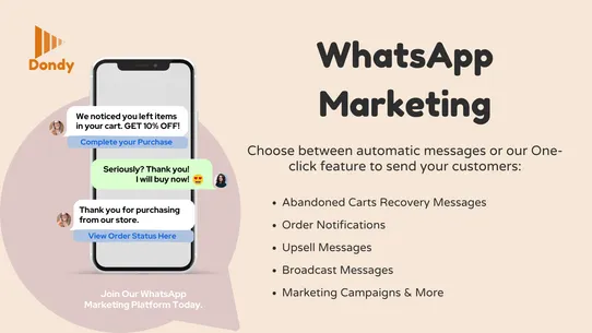 Dondy: WhatsApp Marketing+Chat screenshot