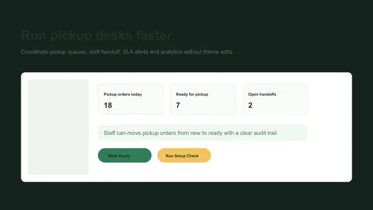 PickupFlow Desk screenshot
