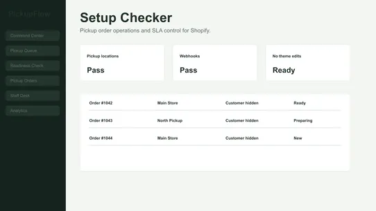PickupFlow Desk screenshot